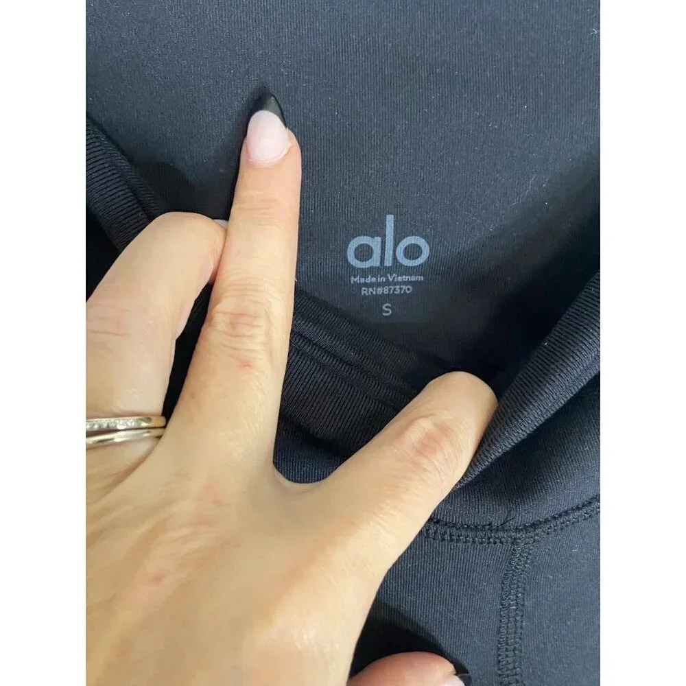 Alo High Waisted Black Moto Leggings-sz Small